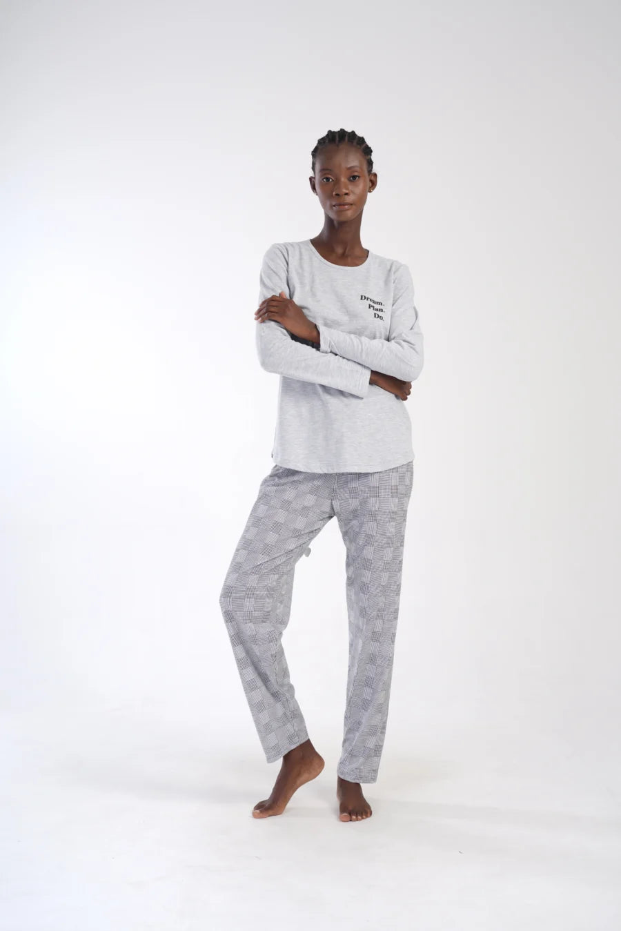 Piżama Damska Vienetta Dreamer, Szary, r. 5XL-7XL