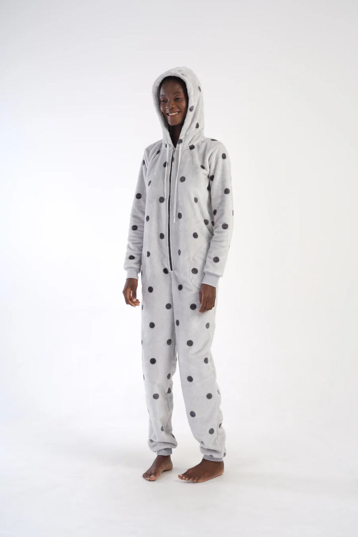 Kombinezon damski Vienetta, Soft Spots, Szary, r. S-L