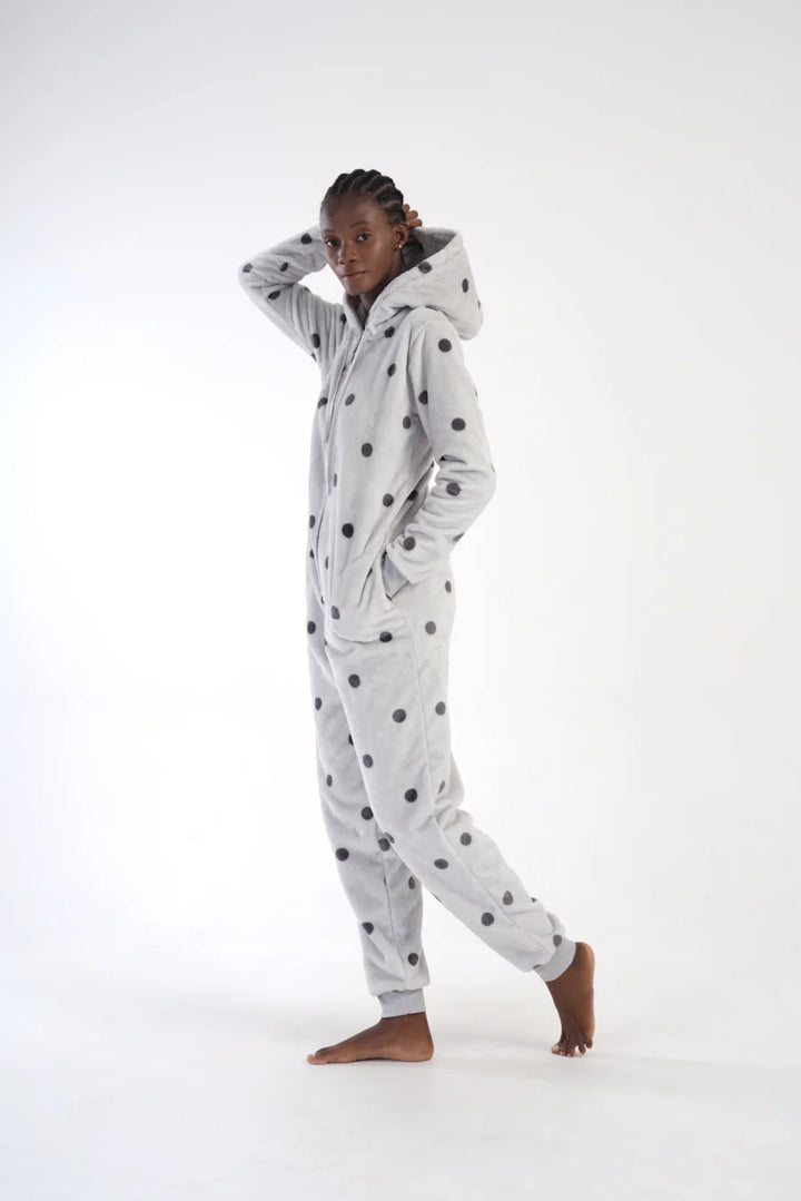 Kombinezon damski Vienetta, Soft Spots, Szary, r. S-L