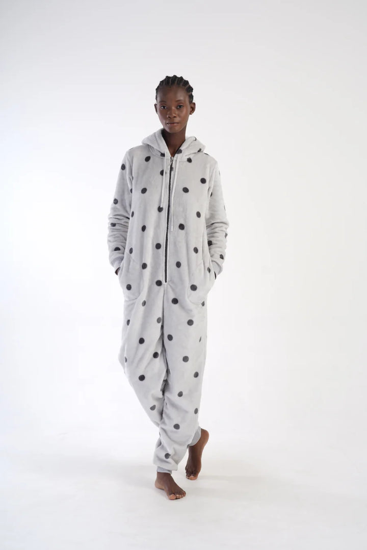 Kombinezon damski Vienetta, Soft Spots, Szary, r. S-L