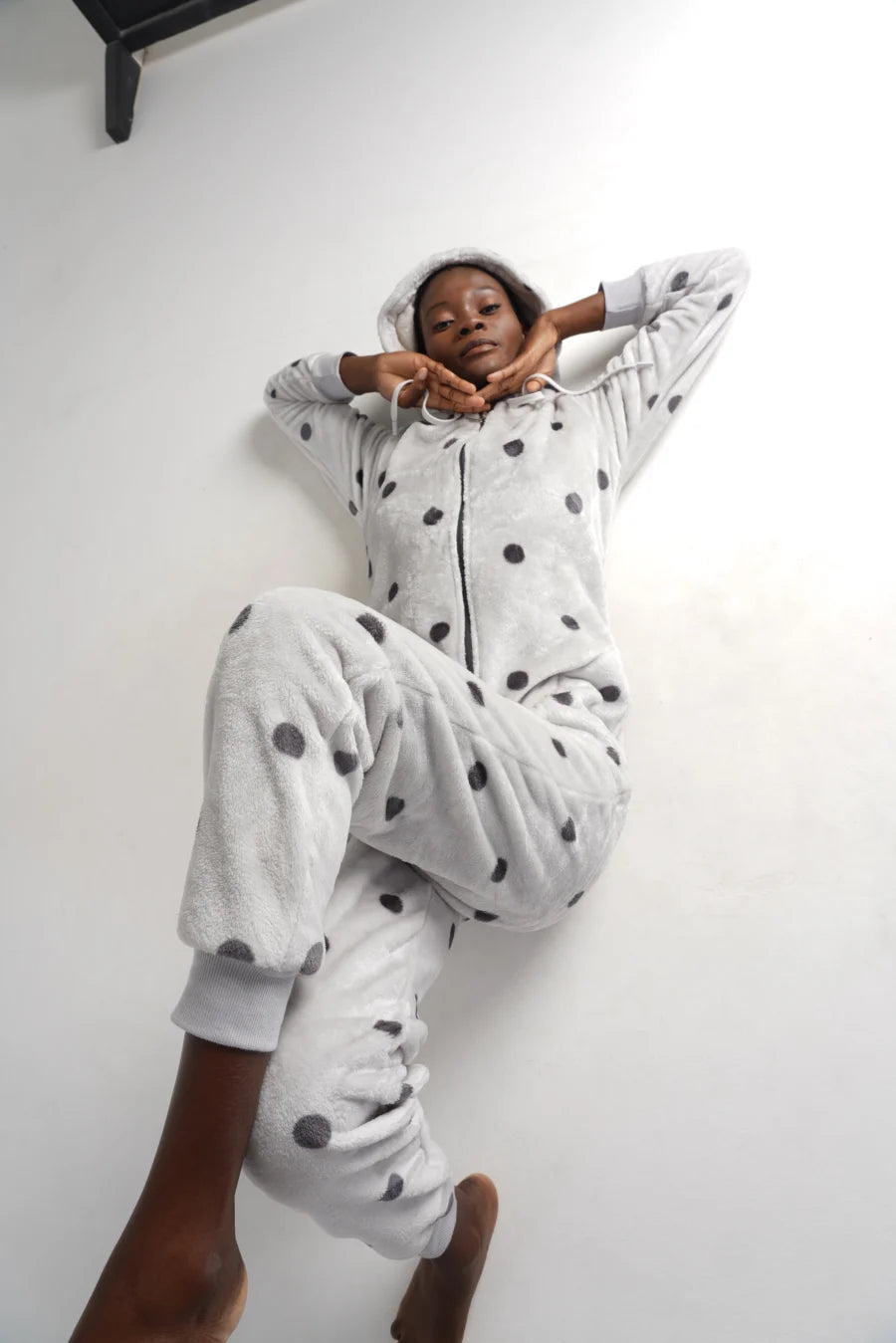 Kombinezon damski Vienetta, Soft Spots, Szary, r. S-L