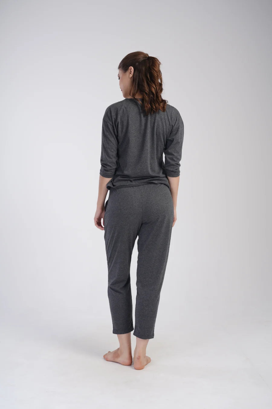 Piżama Damska Vienetta Cozy, Ciemnoszary, r. S-XL