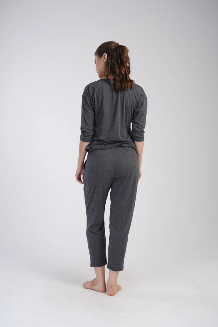 Piżama Damska Vienetta Cozy, Ciemnoszary, r. S-XL