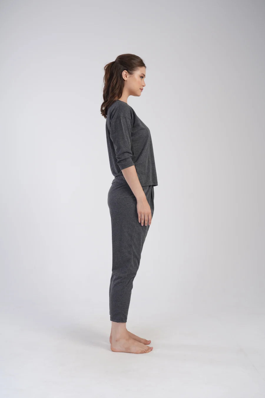 Piżama Damska Vienetta Cozy, Ciemnoszary, r. S-XL