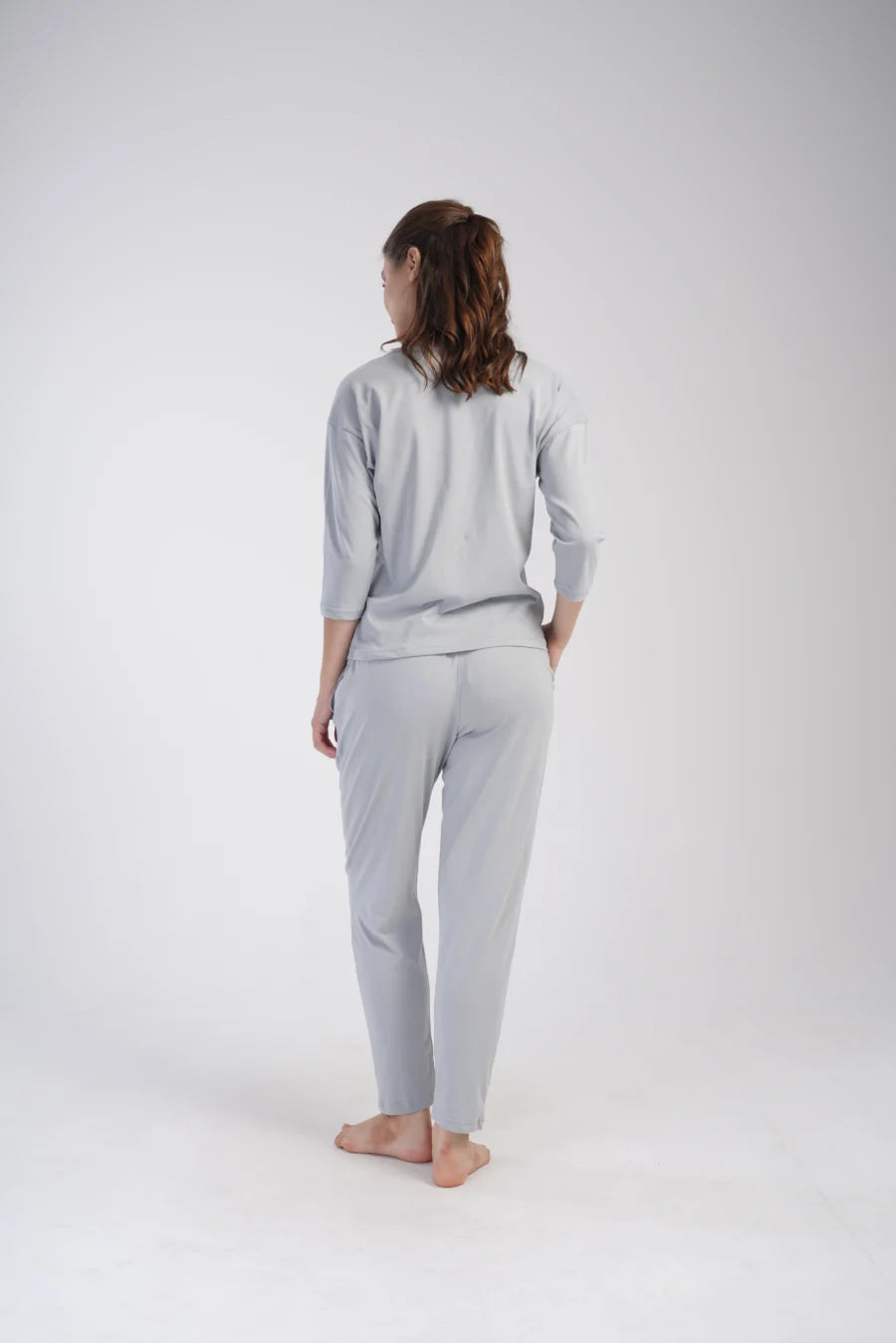 Piżama Damska Vienetta Gray Elegance, Szary, r. S-XL