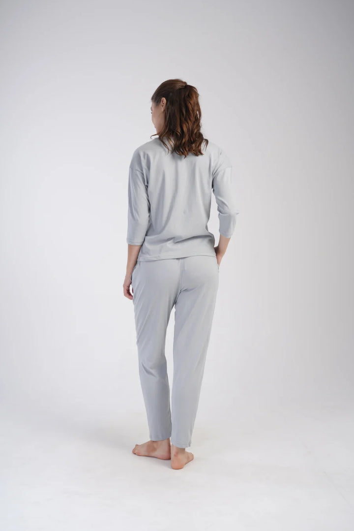 Piżama Damska Vienetta Gray Elegance, Szary, r. S-XL