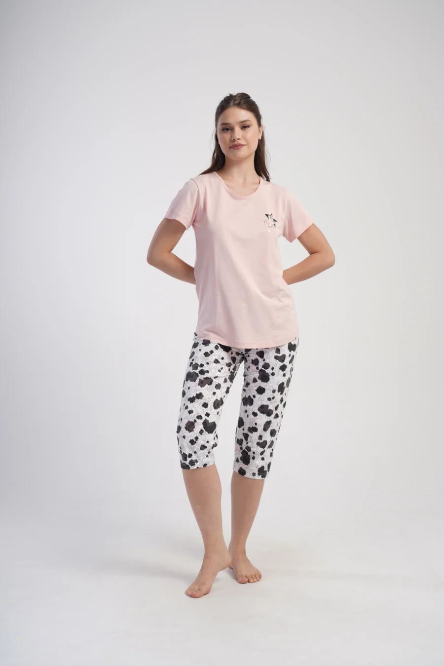 Piżama Damska Vienetta Magic Stars, Różowy r. L-XXL