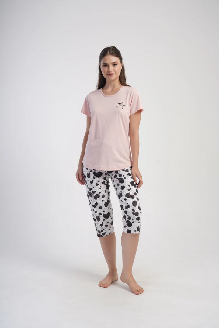 Piżama Damska Vienetta Magic Stars, Różowy r. L-XXL