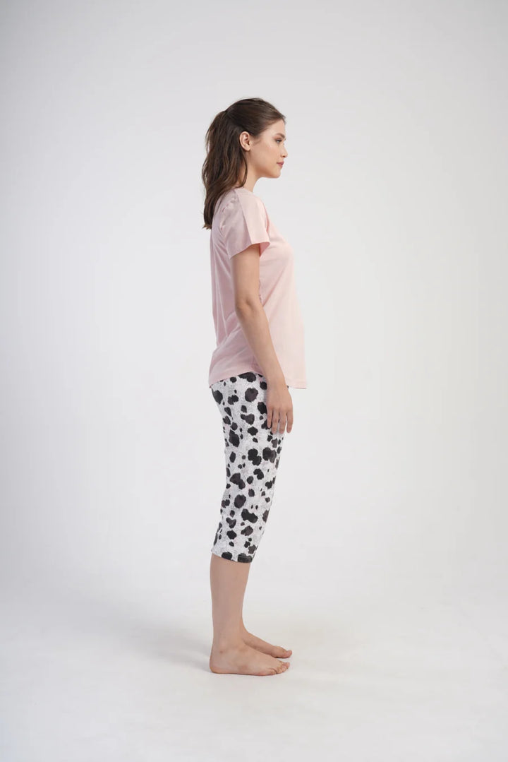 Piżama Damska Vienetta Magic Stars, Różowy r. L-XXL