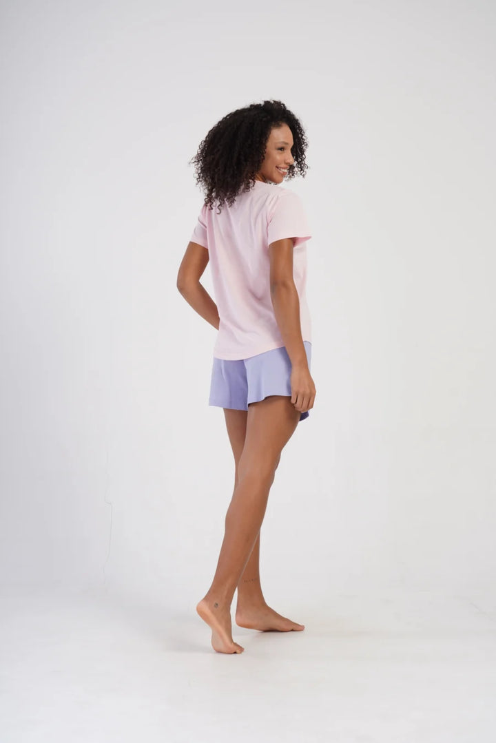 Piżama Damska Vienetta Cute Rabbits, Różowy, S -XL