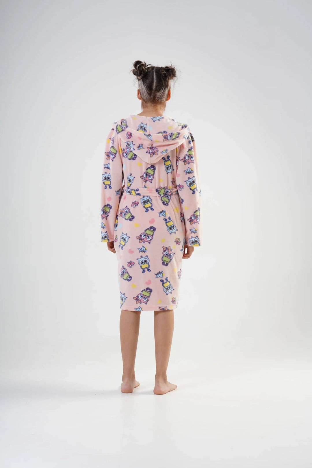 Szlafrok Dziecięcy Vienetta, Owl Robe, Różowy, r. 134 - 164