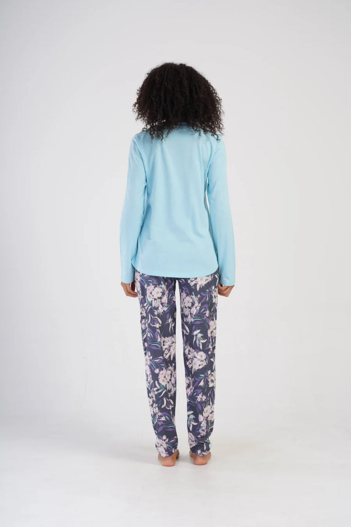 Piżama Damska Vienetta Exotic, Niebieski, r. 1XL-4XL