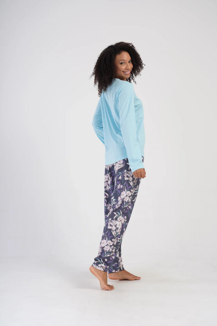 Piżama Damska Vienetta Exotic, Niebieski, r. 1XL-4XL