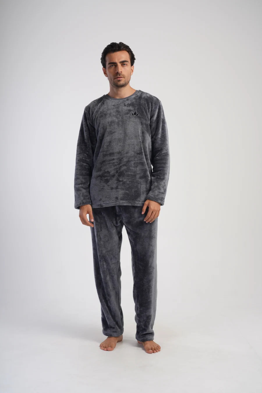 Piżama Męska softowa Vienetta Gray comfort, Grafitowy, r. M-XXL