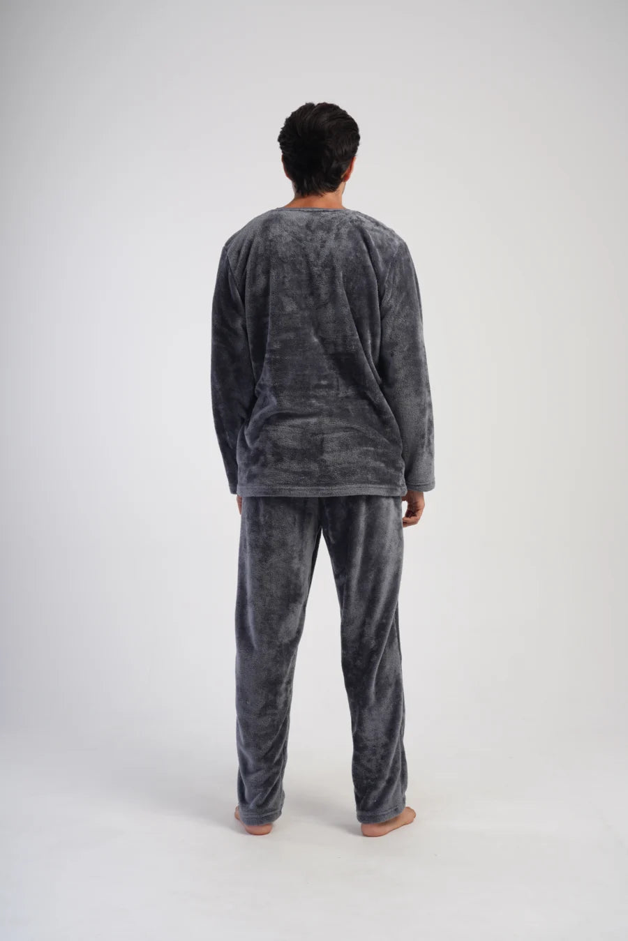 Piżama Męska softowa Vienetta Gray comfort, Grafitowy, r. M-XXL