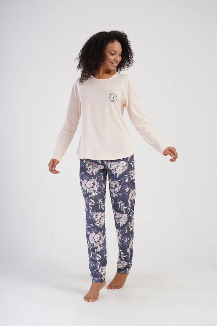 Piżama Damska Vienetta Exotic, Różowy, r. 1XL-4XL