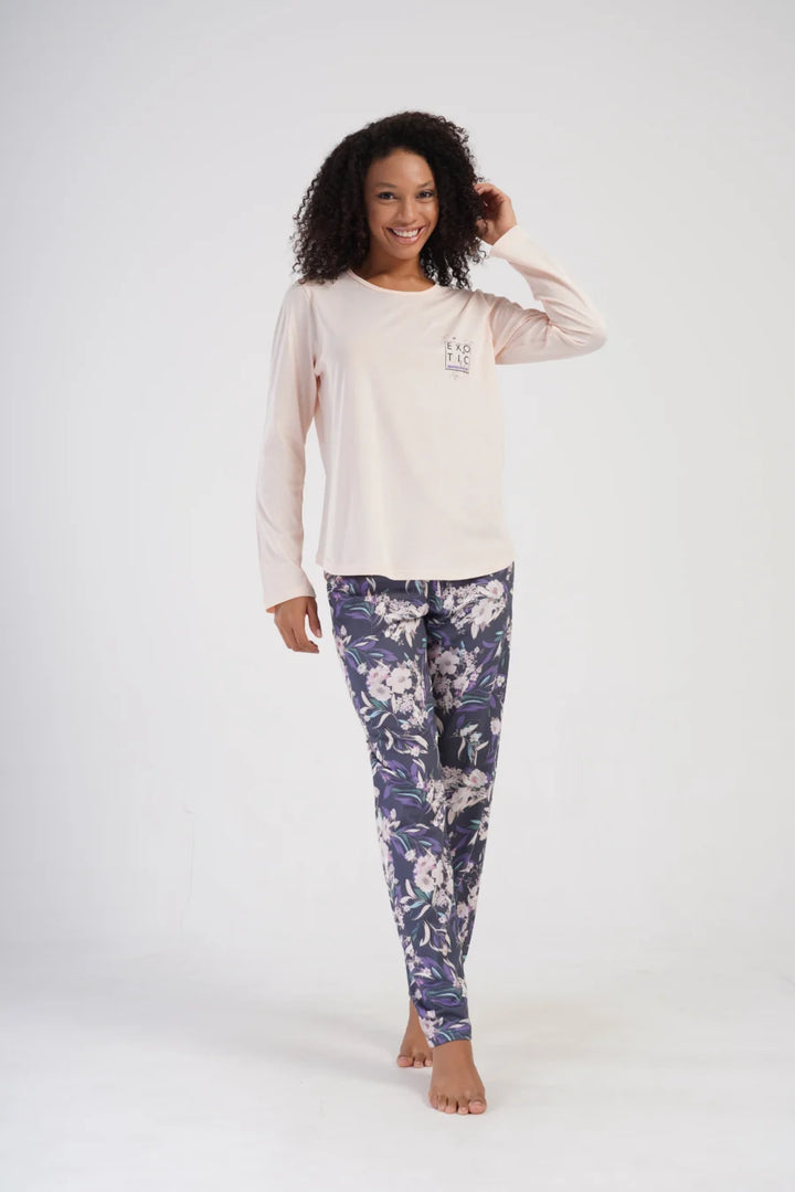 Piżama Damska Vienetta Exotic, Różowy, r. 1XL-4XL