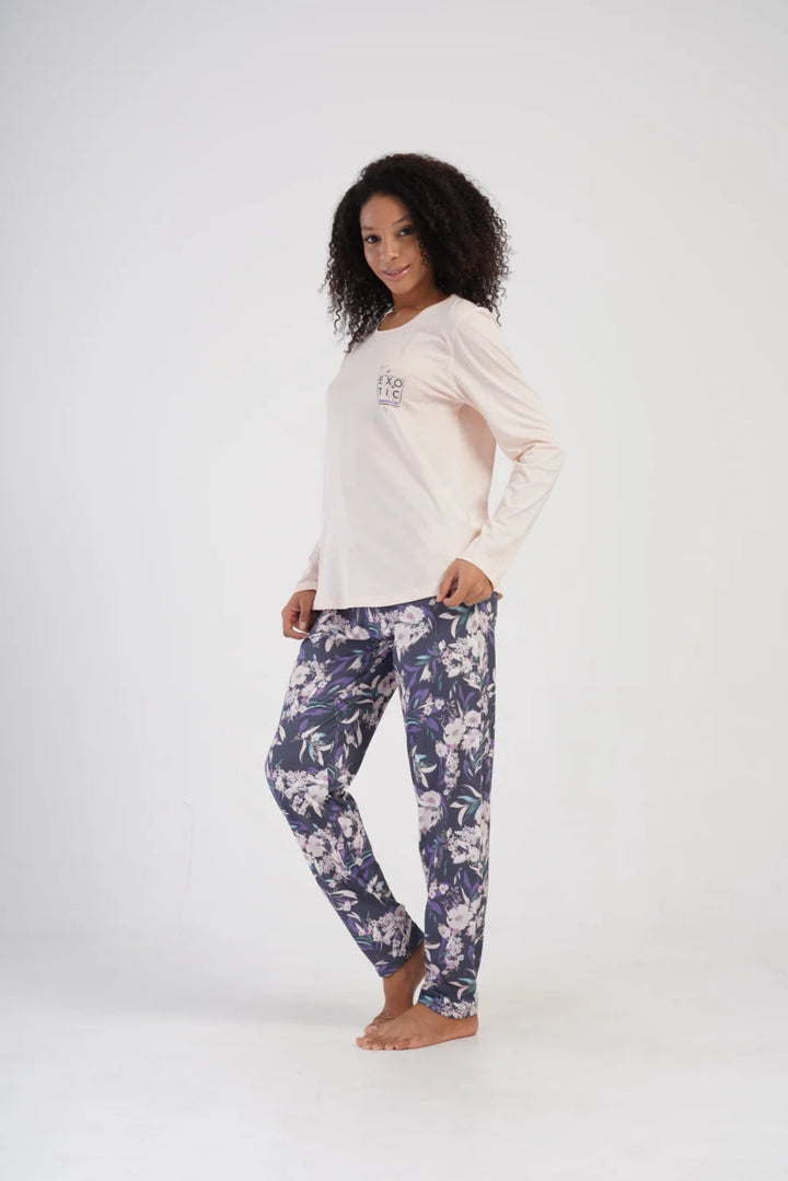 Piżama Damska Vienetta Exotic, Różowy, r. 1XL-4XL