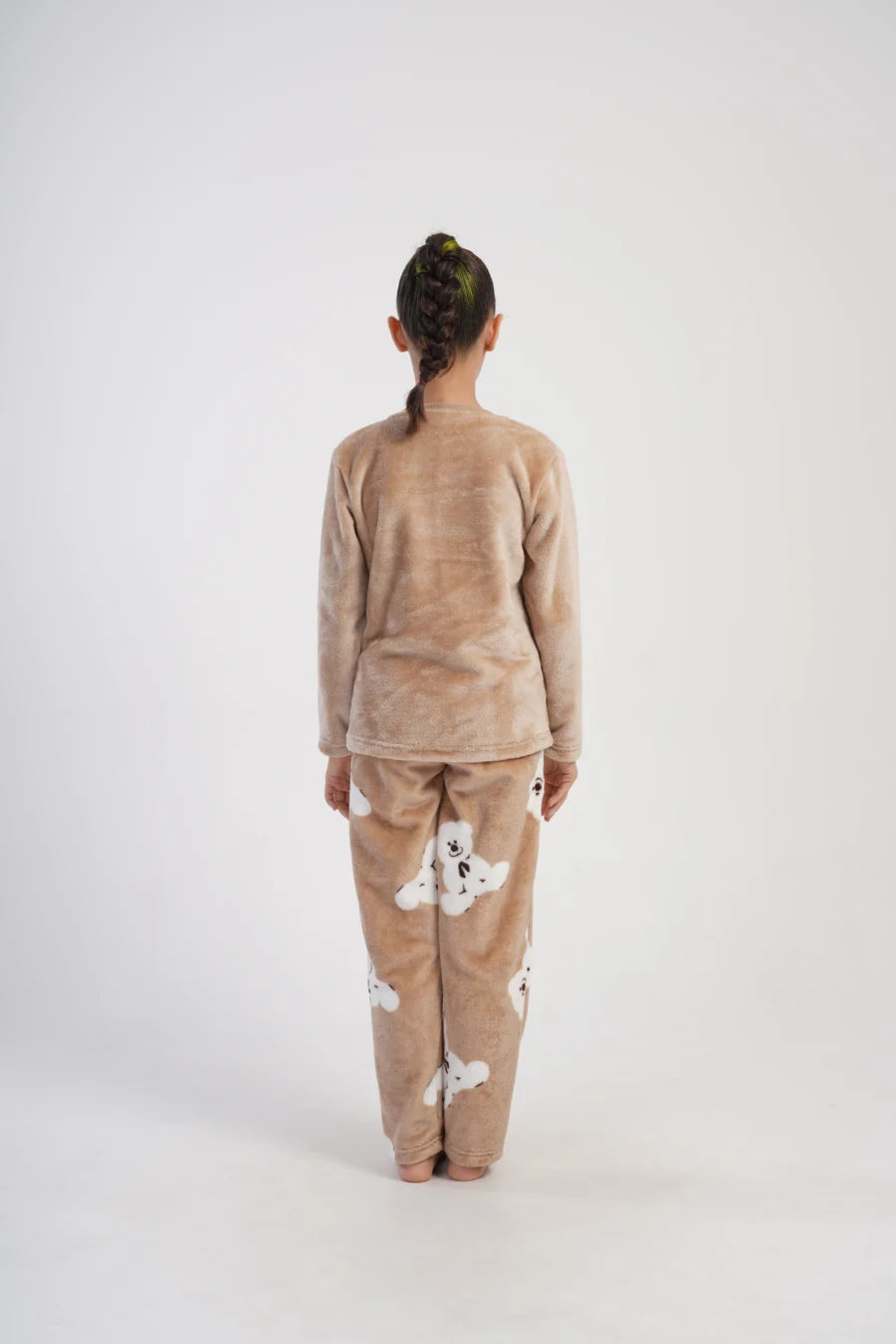 Piżama dziewczęca Vienetta Cute bear, Beżowa, r. 128-158