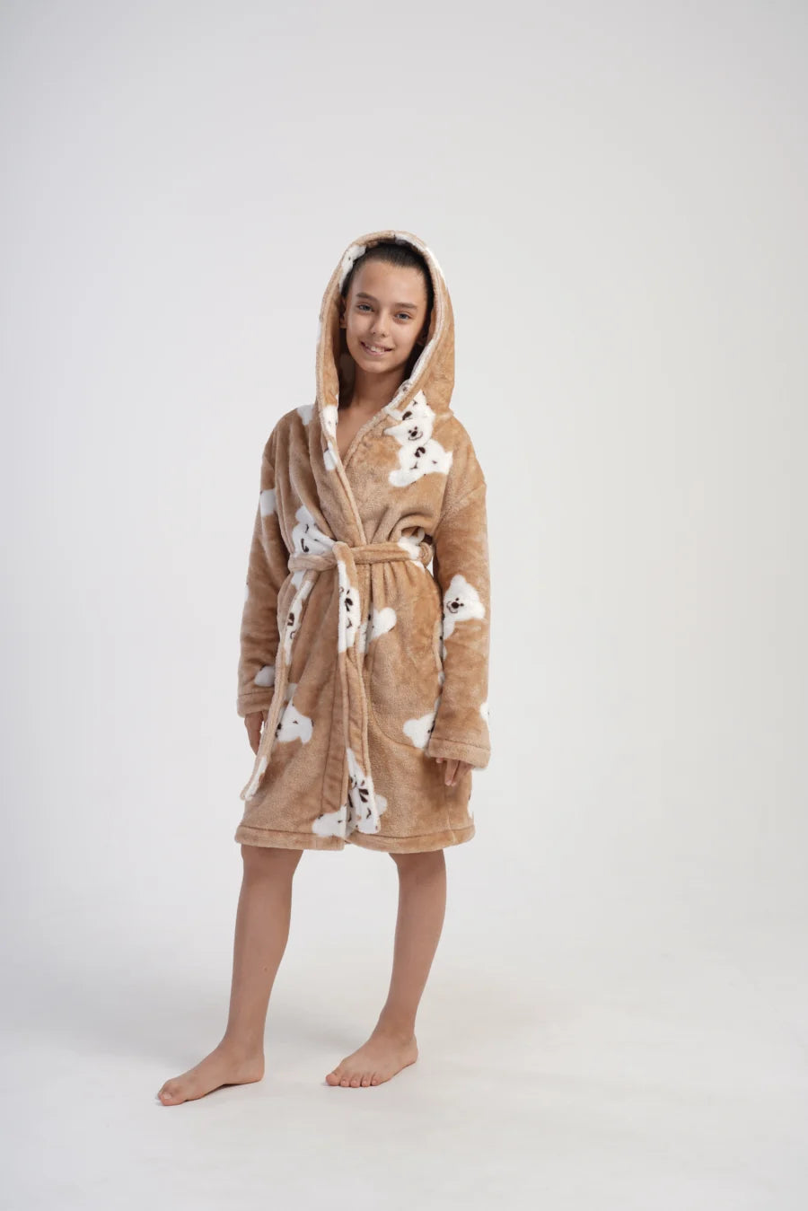 Szlafrok Dziecięcy Vienetta, Bear Dreams, Beżowy, r. 128 - 158