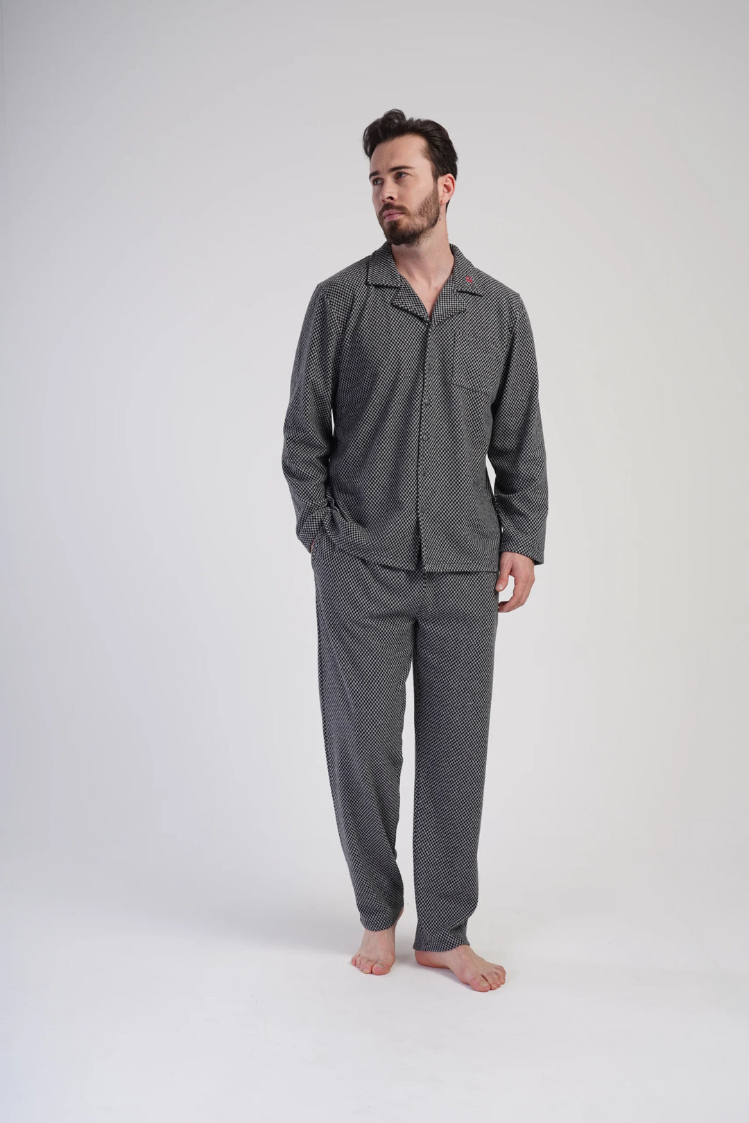 Piżama Męska Vienetta Gray elegance, Szary, r. M-XXL