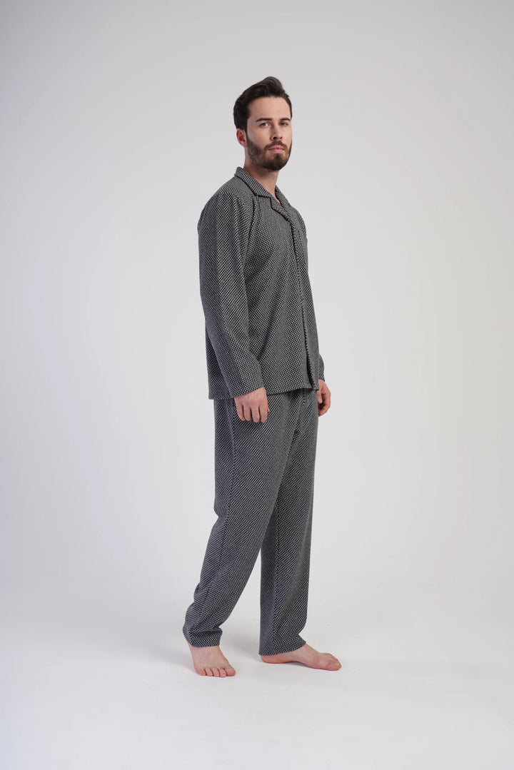 Piżama Męska Vienetta Gray elegance, Szary, r. M-XXL