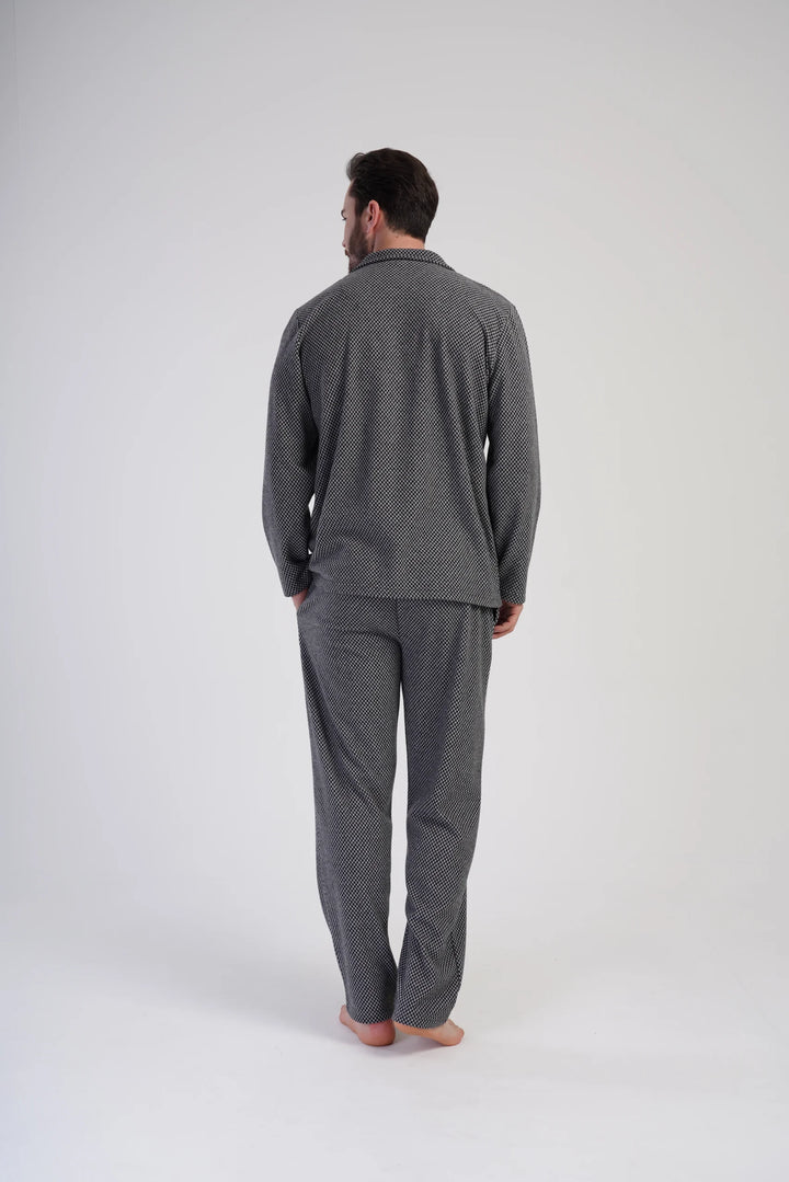 Piżama Męska Vienetta Gray elegance, Szary, r. M-XXL