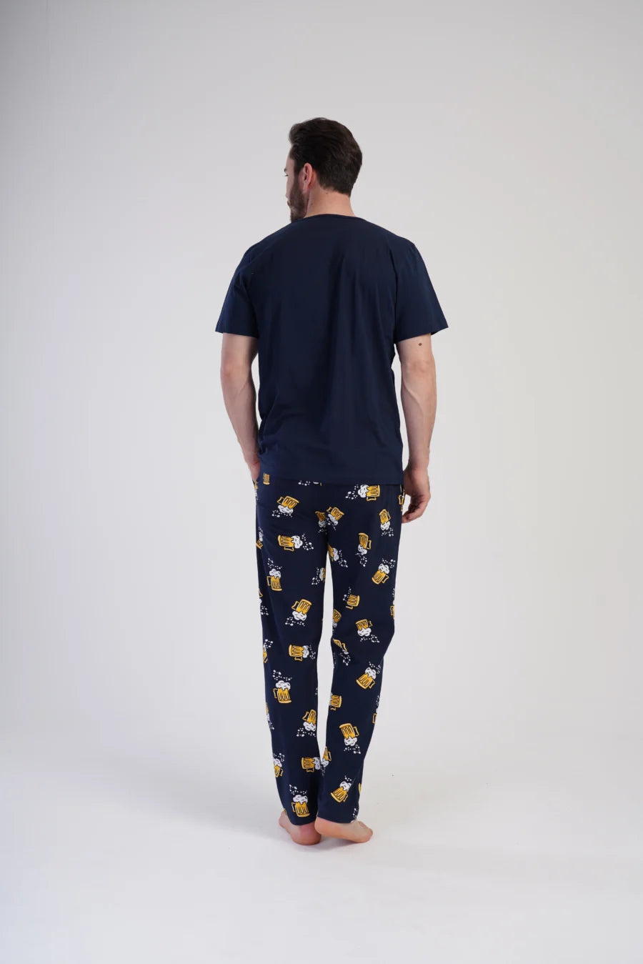 Piżama Męska Vienetta Need a Beer, Granatowy, r. M-XXL