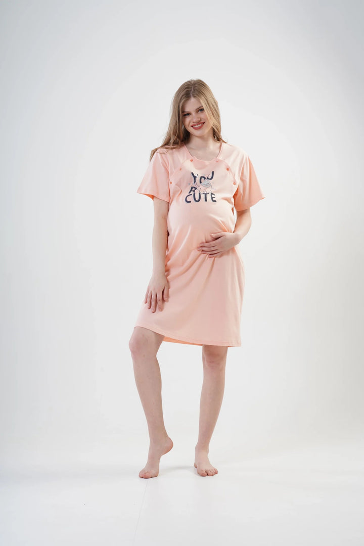 Koszula do Karmienia Vienetta Cute Elephant Mama, Brzoskwiniowy, r. 36-42