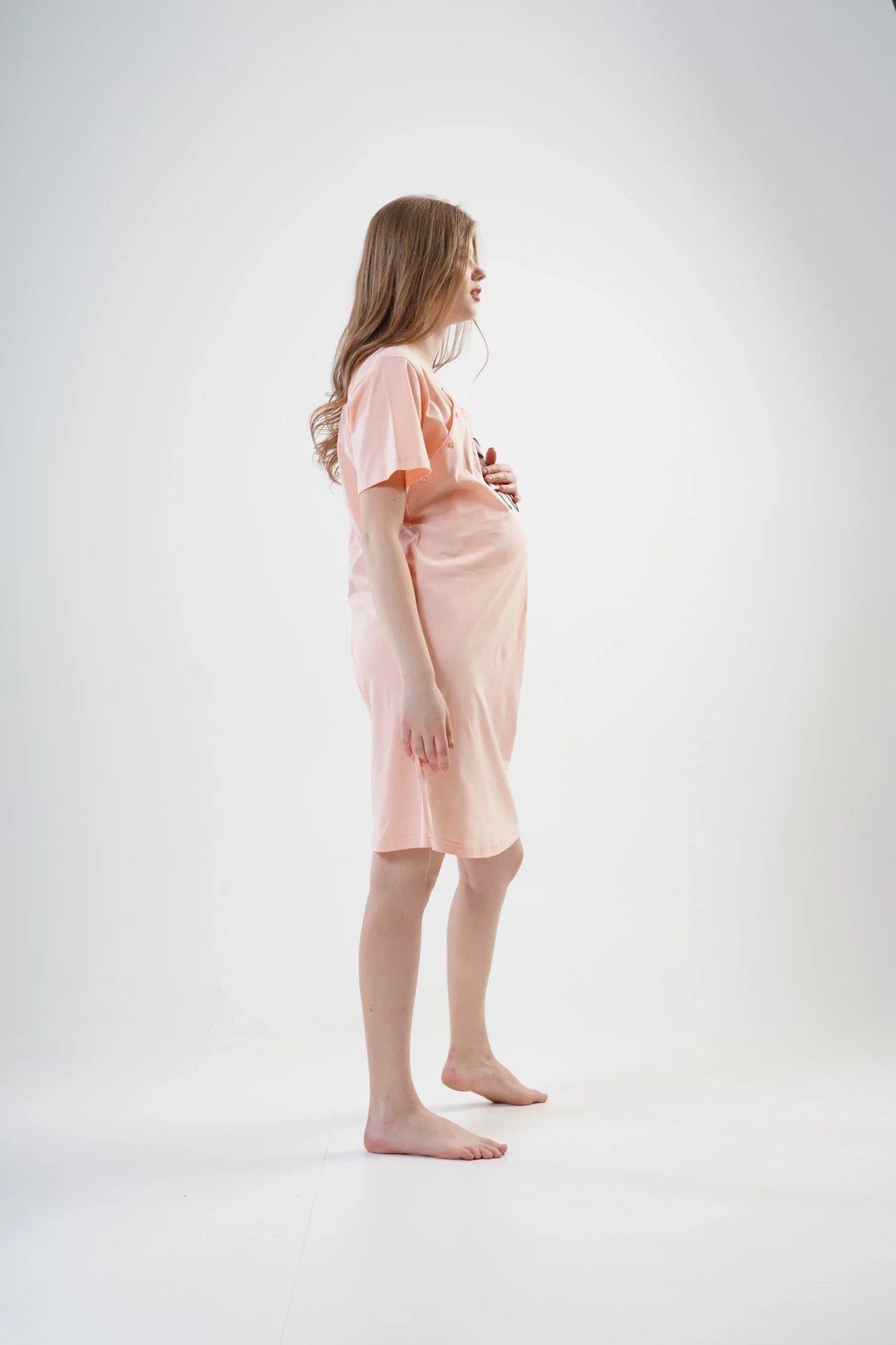 Koszula do Karmienia Vienetta Cute Elephant Mama, Brzoskwiniowy, r. 36-42