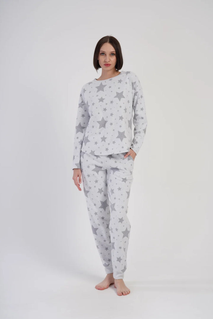 Piżama Damska Vienetta Night Sky, Szary, r. S-XL