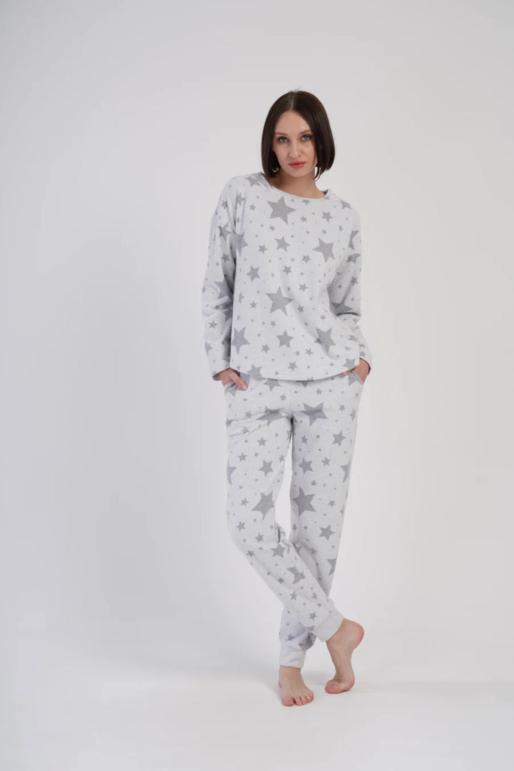 Piżama Damska Vienetta Night Sky, Szary, r. S-XL