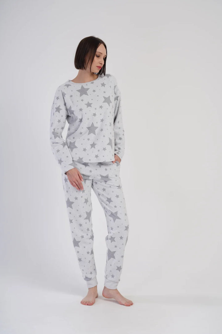 Piżama Damska Vienetta Night Sky, Szary, r. S-XL