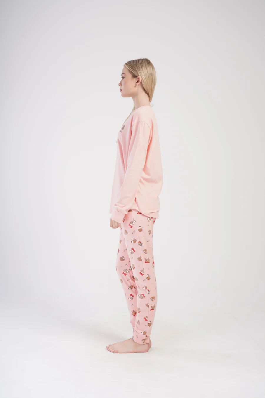 Piżama Damska Vienetta Cute Dogs, Różowy, r. S-XL