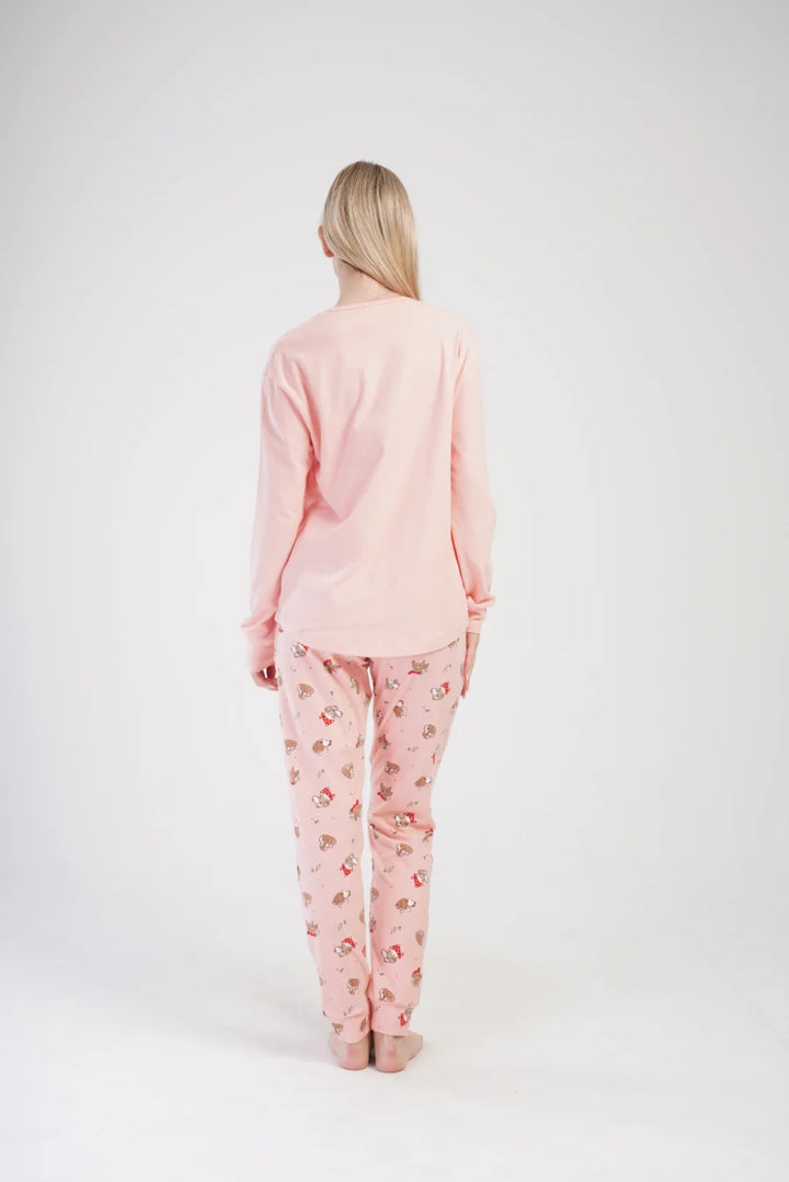 Piżama Damska Vienetta Cute Dogs, Różowy, r. S-XL