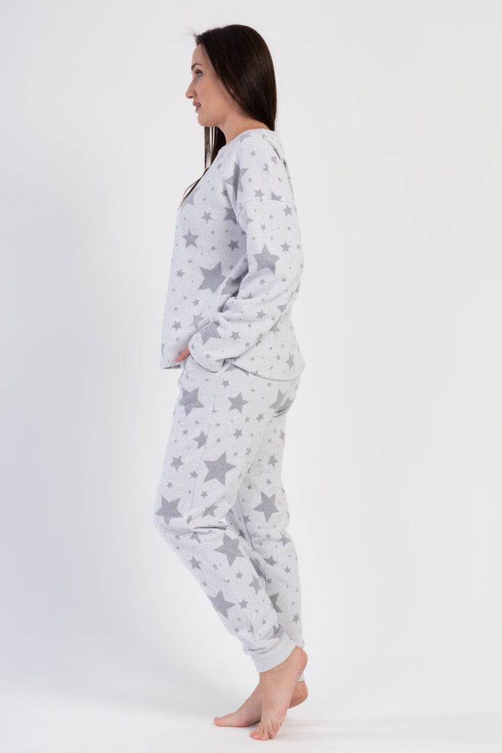 Piżama Damska Vienetta Stars, Szary, r. 1XL-4XL