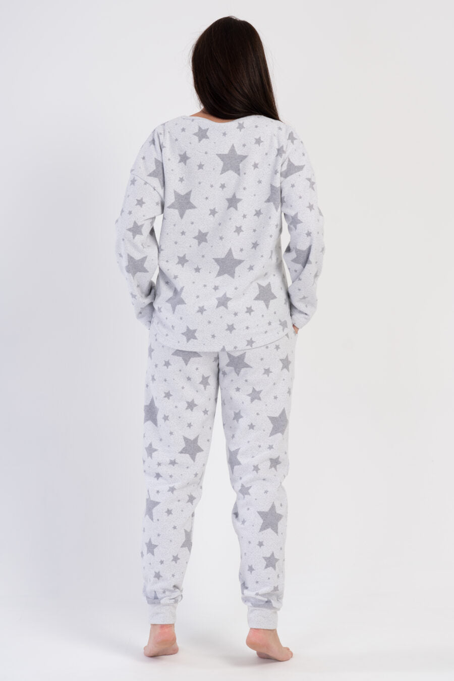 Piżama Damska Vienetta Stars, Szary, r. 1XL-4XL