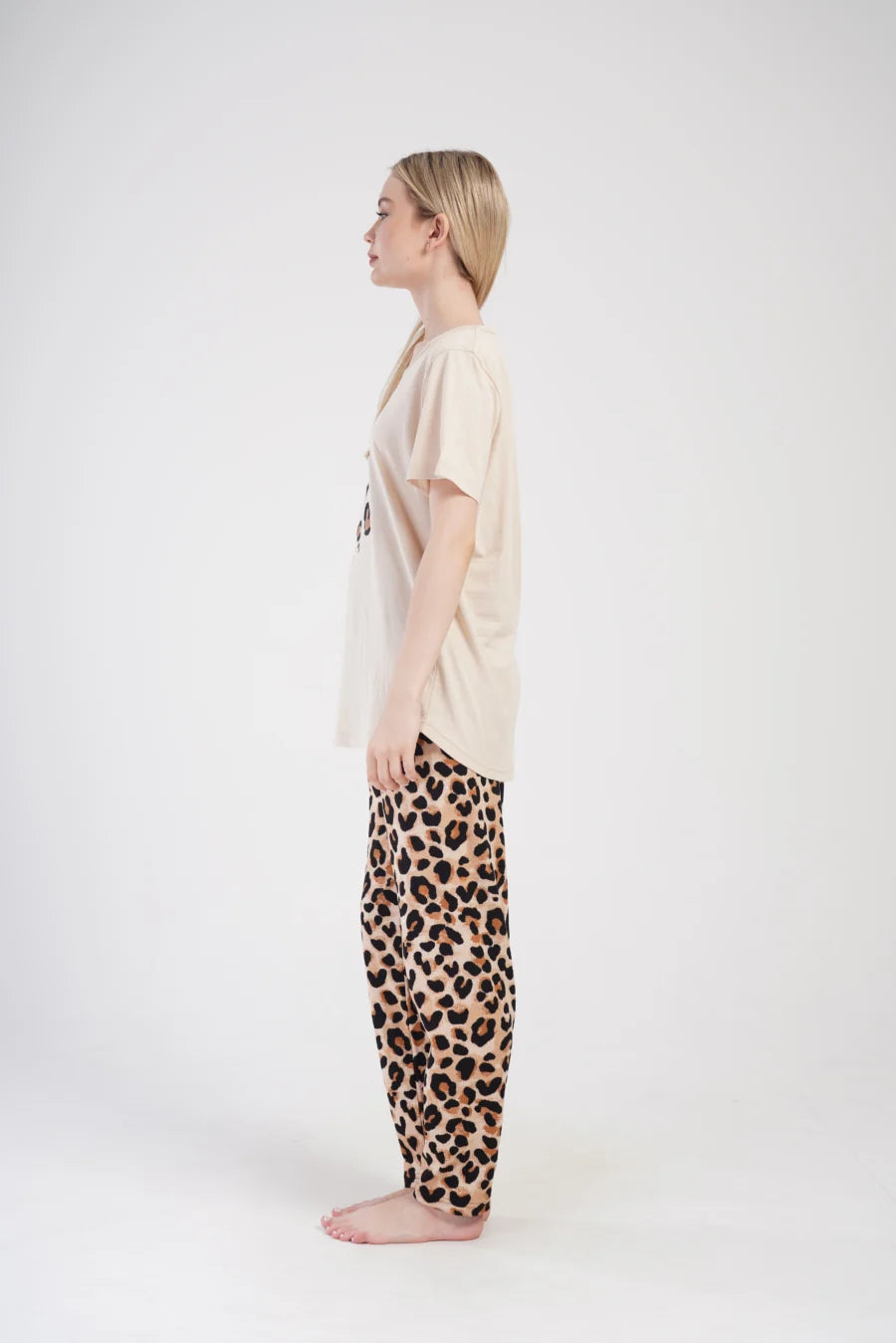 Piżama Damska Vienetta Cool and Kind, Beżowy, r. 1XL-4XL