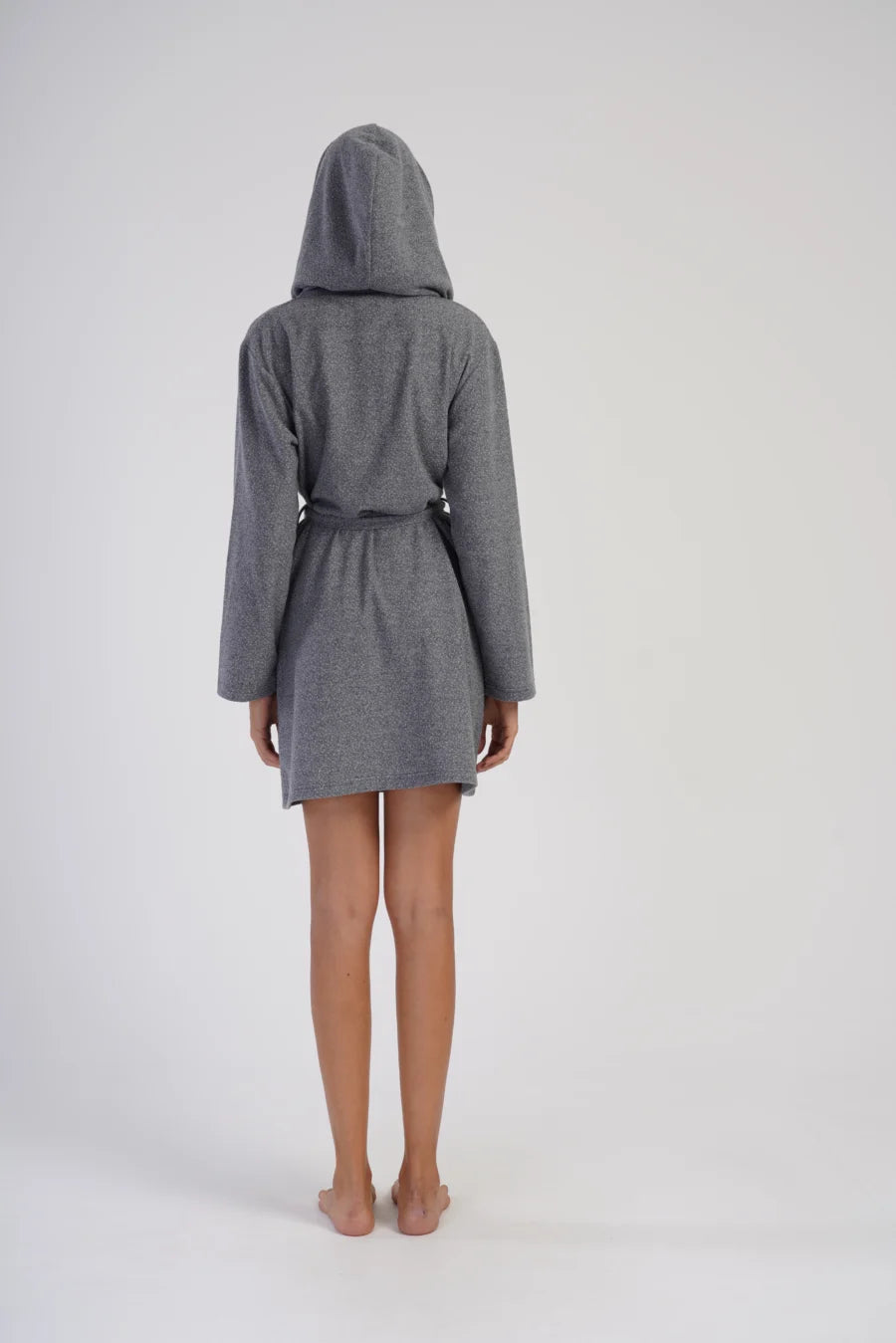 Szlafrok damski Interlock Warm Night, Szary, r. M-XXL