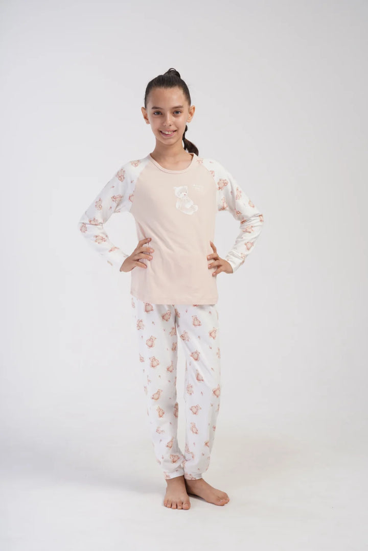 Piżama Dziecięca Vienetta Cute Teddy, Beżowy, r. 128-158