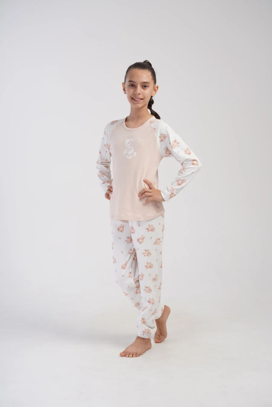 Piżama Dziecięca Vienetta Cute Teddy, Beżowy, r. 128-158