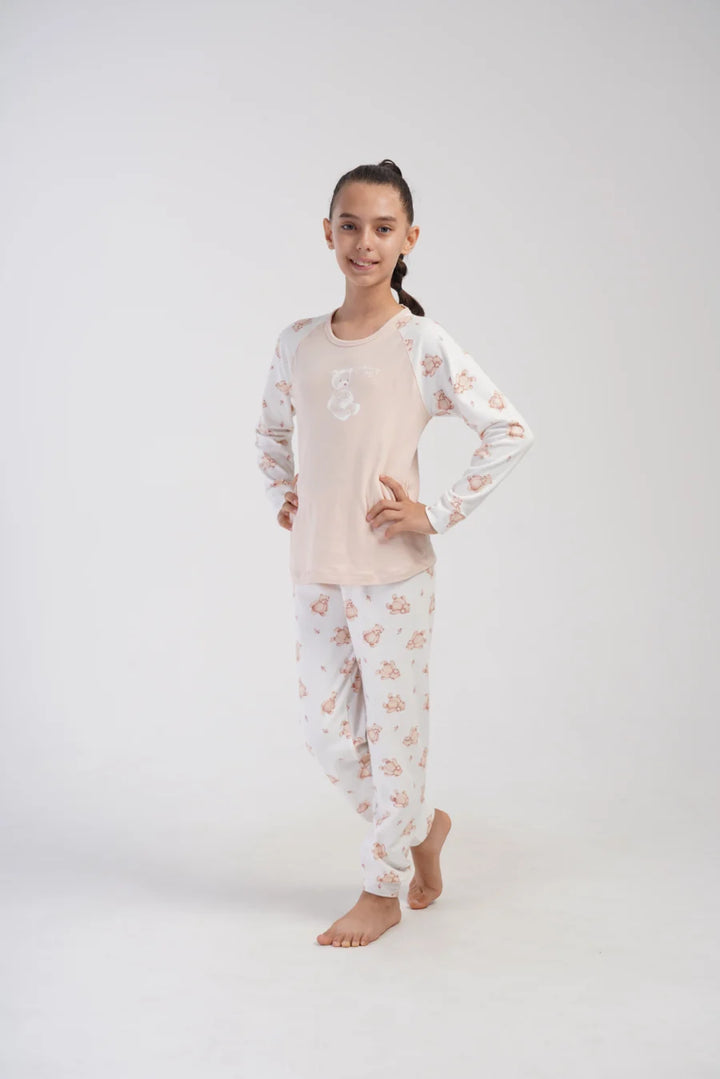 Piżama Dziecięca Vienetta Cute Teddy, Beżowy, r. 128-158
