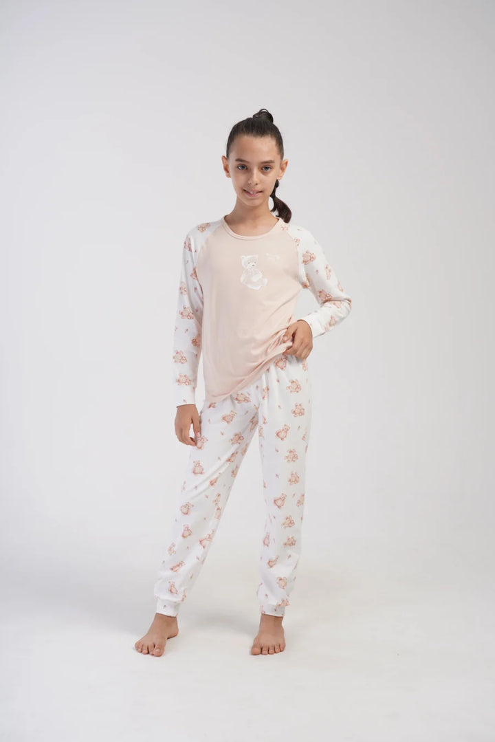 Piżama Dziecięca Vienetta Cute Teddy, Beżowy, r. 128-158