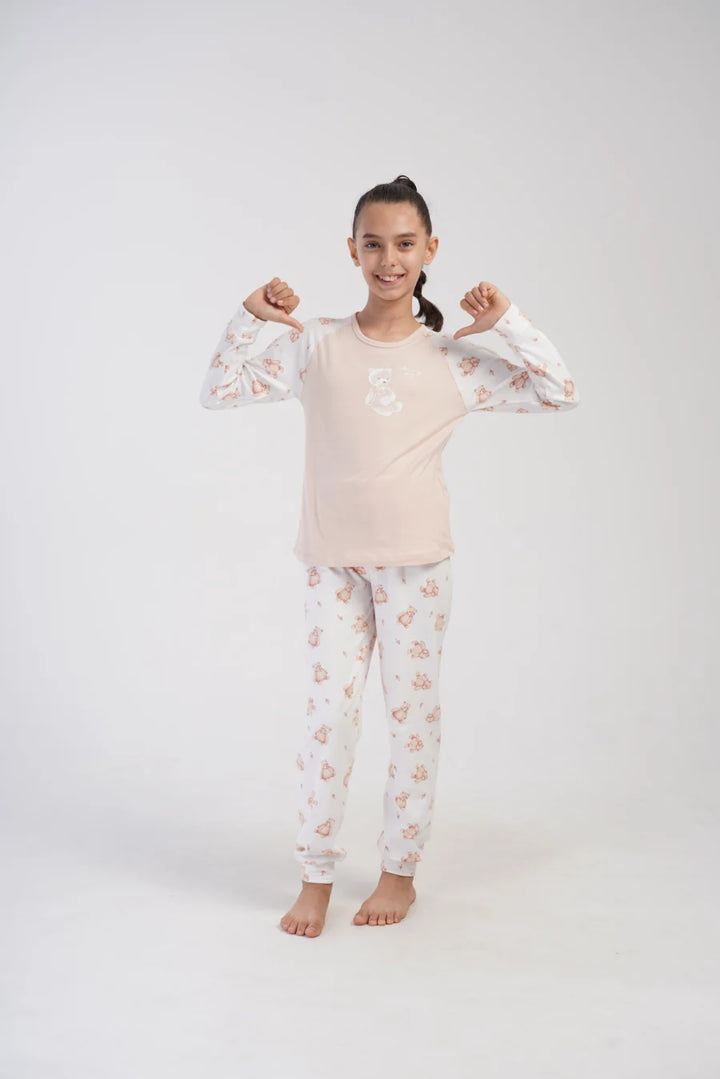 Piżama Dziecięca Vienetta Cute Teddy, Beżowy, r. 128-158