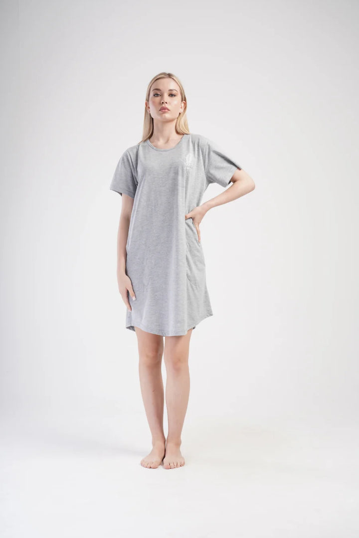 Koszula Nocna Vienetta Classic Comfort, Szary, r. 1XL - 4XL