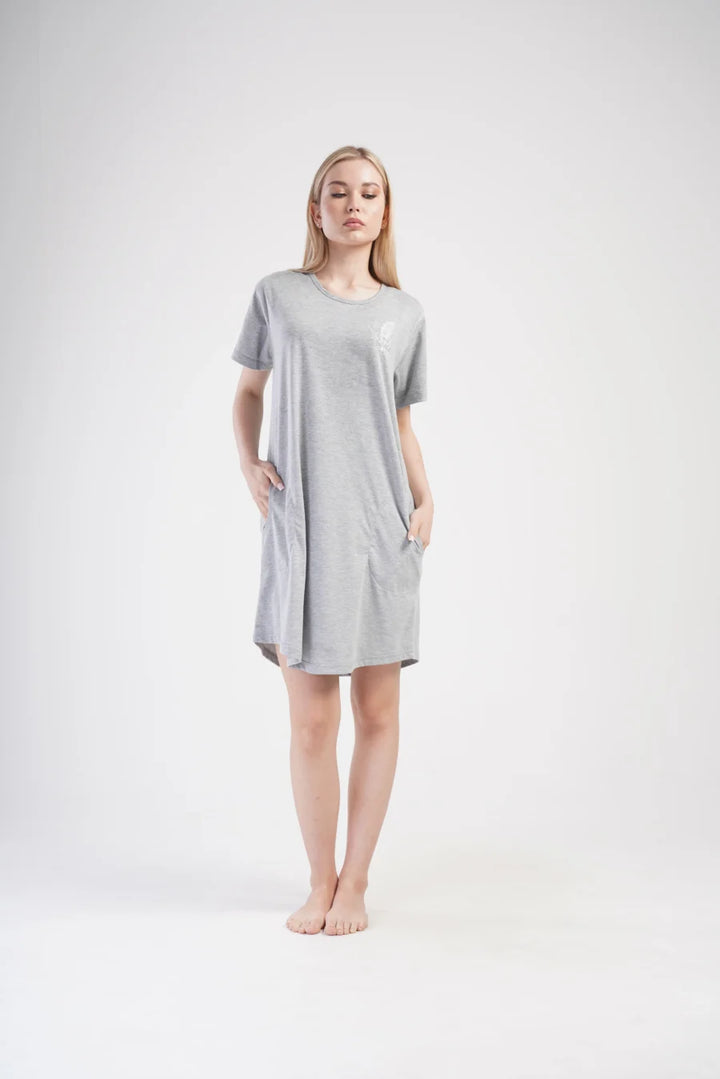 Koszula Nocna Vienetta Classic Comfort, Szary, r. 1XL - 4XL
