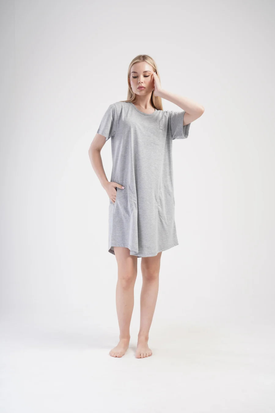 Koszula Nocna Vienetta Classic Comfort, Szary, r. 1XL - 4XL