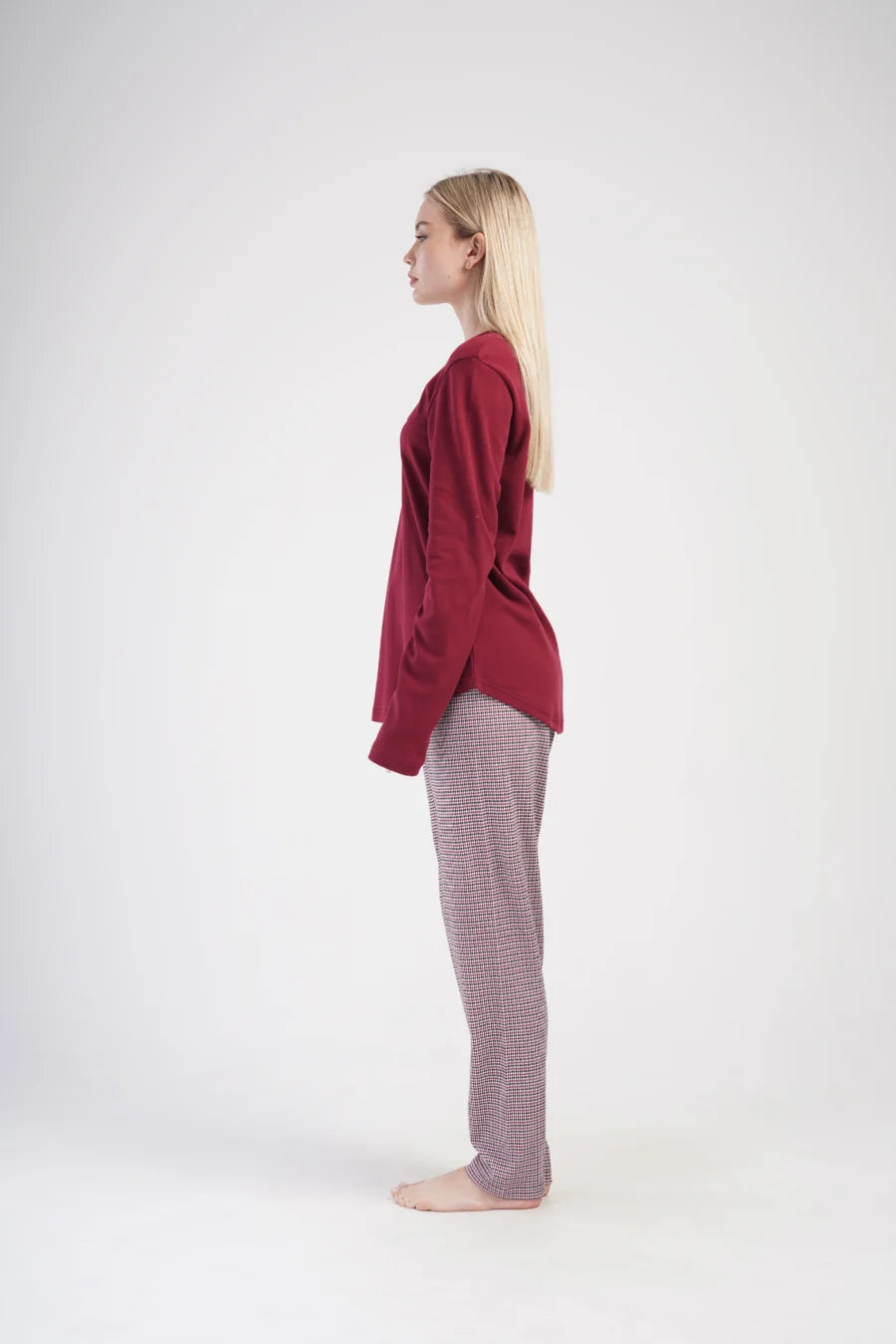 Piżama Damska Vienetta Dreamy Comfort, Bordowy, r. 1XL-4XL