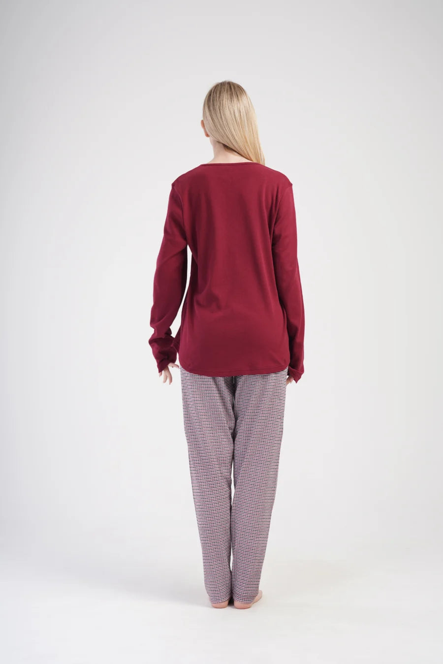 Piżama Damska Vienetta Dreamy Comfort, Bordowy, r. 1XL-4XL