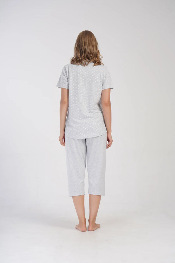 Piżama Damska Vienetta Cute Cats, Szary, r. 1XL-4XL